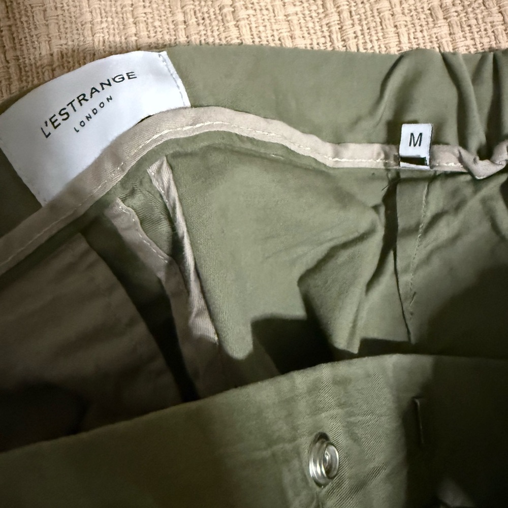 L’Estrange London Men's Olive Green Pants - Picture 6 of 7